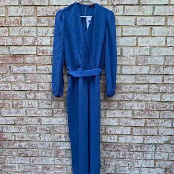NWT - PRETTYGARDEN Women's Jumpsuit Dressy Romper Long Sleeve V Neck M - Picture 2 of 16